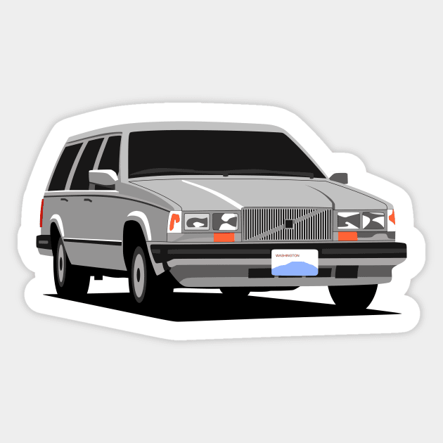 Volvo 740 Sticker by TheArchitectsGarage